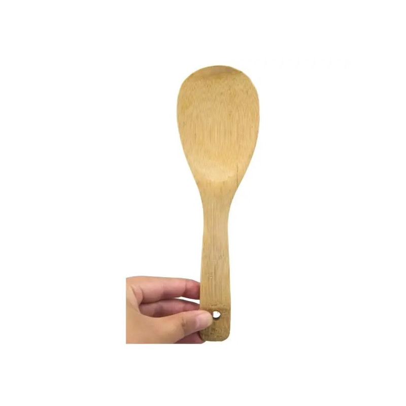 Colher de sopa oval bambu 26 X 7 cm - Loja Apolo