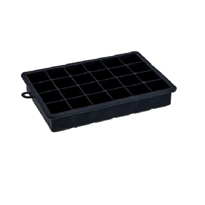 Forma de gelo 24 cubos preto 20X13X3 cm - Loja Apolo