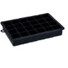 Forma de gelo 24 cubos preto 20X13X3 cm - Loja Apolo