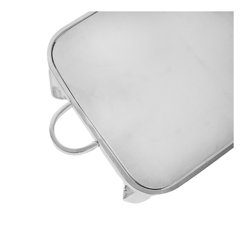 Rechaud chapa retangular grande com 2 queimadores 45X25X12cm - Loja Apolo