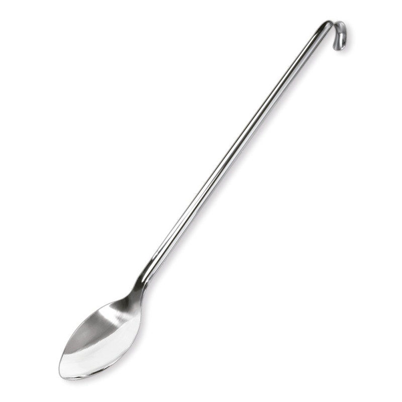 Colher para servir aço inox com gancho 50 cm - Loja Apolo