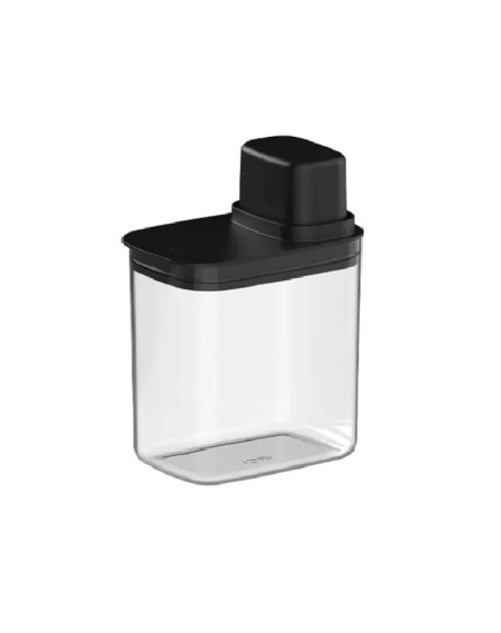 Pote hermetico com medidor acrilico drop preto 1.5 litros - Loja Apolo