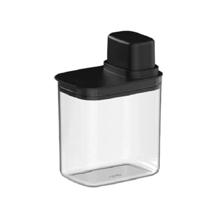 Pote hermetico com medidor acrilico drop preto 1.5 litros - Loja Apolo