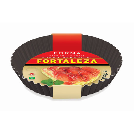 Forma para torta crespa fundo removível black 20 cm - Loja Apolo