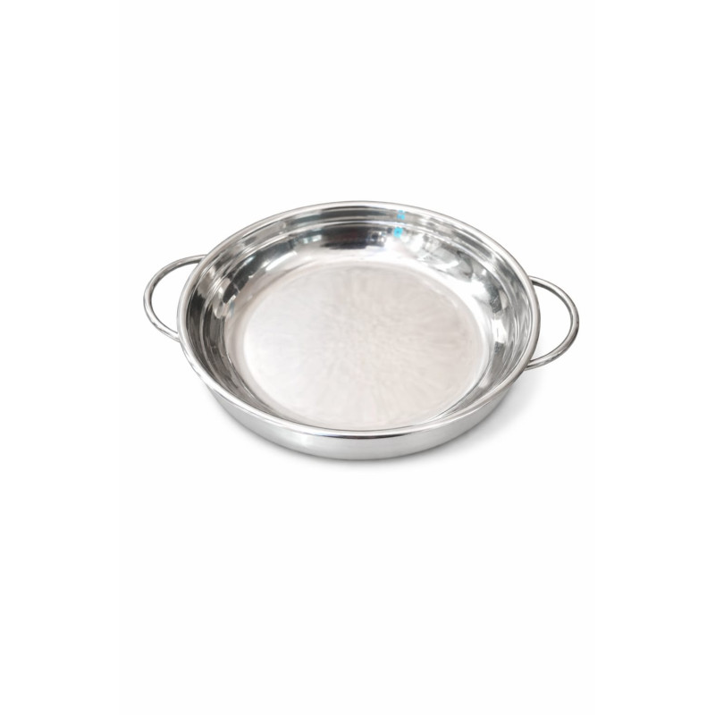 Prato pergaminho aço inox 22 cm - Loja Apolo