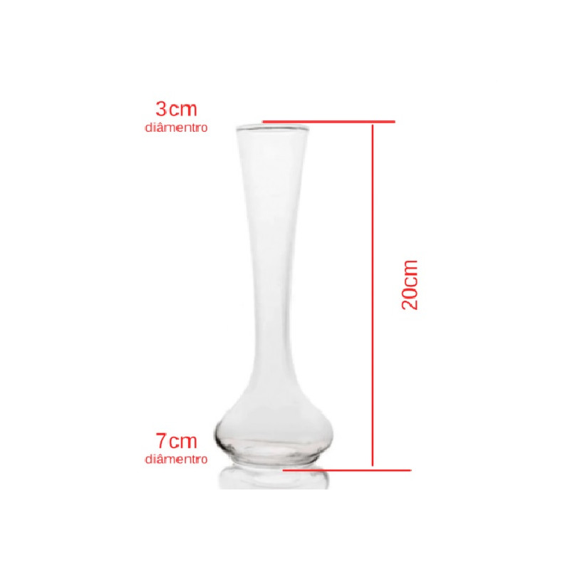 Vaso solitário 7 x 20 altura - Loja Apolo