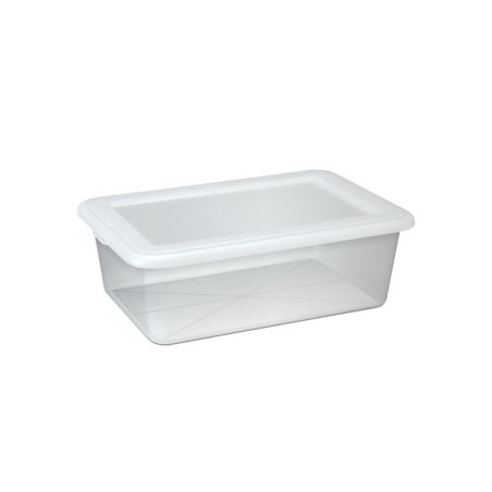 Caixa Organizadora Transparente Retangular c/ Tampa 13,5L