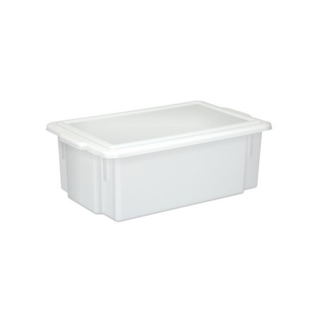 Caixa Branca Opaca Multi-Uso c/ tampa 24,5L