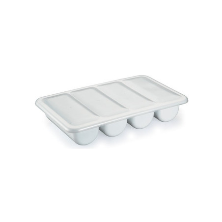 Caixa Branca Organizadora 4 divisões c/ Tampa 54x34x10cm