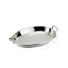 Travessa Oval Funda c/ Alças Prata Apolo 54x40cm