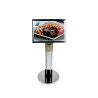 Display grande p/ Cardápios em Aço Inox 8x19cm