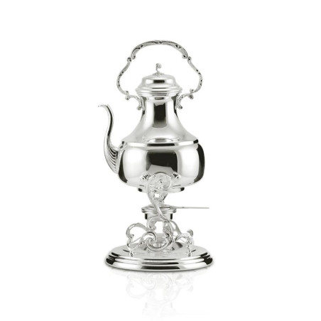 Samovar Liso Pequeno c/ Alça Prata Apolo 37cm - 1,2L