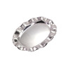 Travessa Oval Ondulada em Prata Apolo 45x60cm