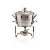 Rechaud Banho Maria c/ Concha Prata Apolo 6L