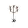 Castiçal Tubo Liso p/ 5 Velas Prata Apolo 40cm