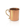 Caneca Reta em Cobre c/ Alça Dourada 9x9cm - 550ml