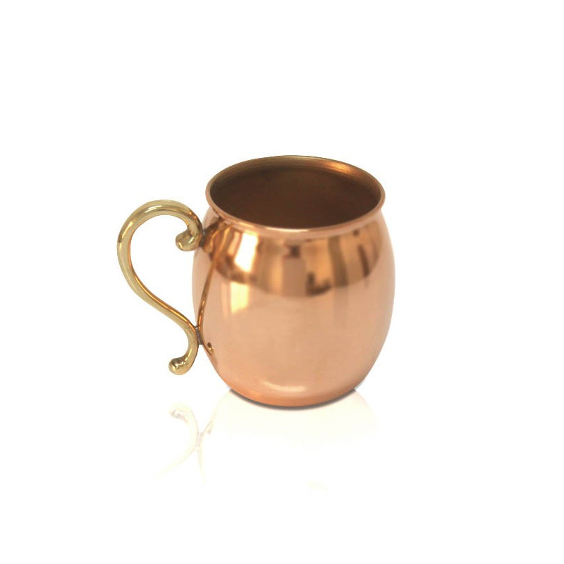 Caneca Bojuda Lisa em Cobre 9x10cm - 600ml