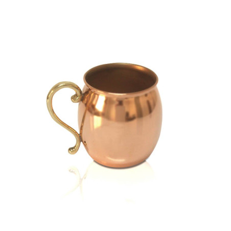 Caneca Bojuda Lisa em Cobre 9x10cm - 600ml