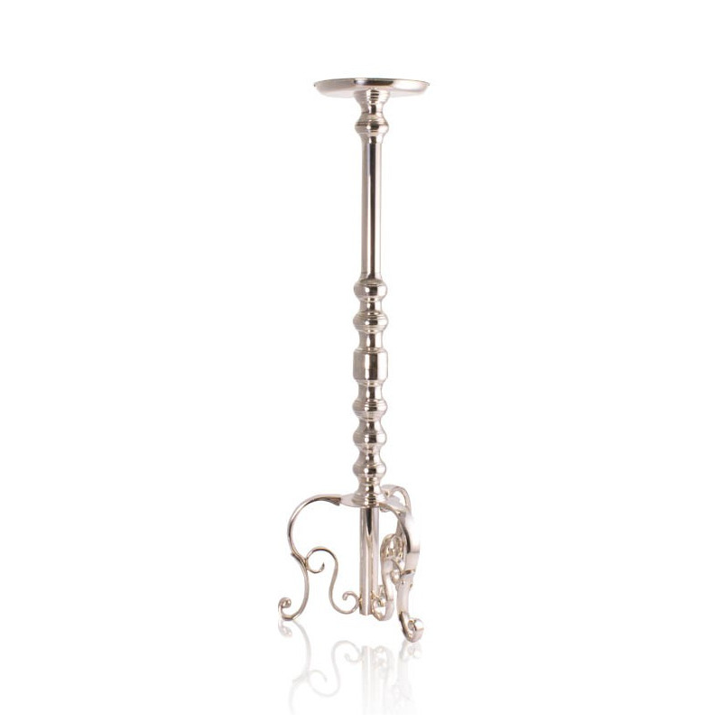 Pedestal Floreira Prata Apolo 90cm