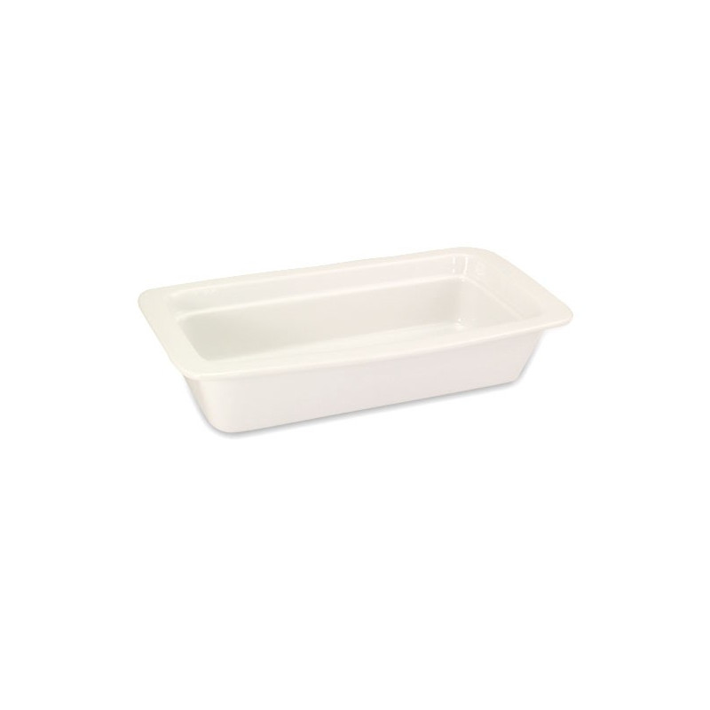 Cuba GN 1/3 pequena Porcelana Branca 33x17x7cm