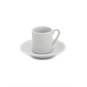 Xícara Café c/ Pires Tradicional Porcelana Branca Geni 55ml