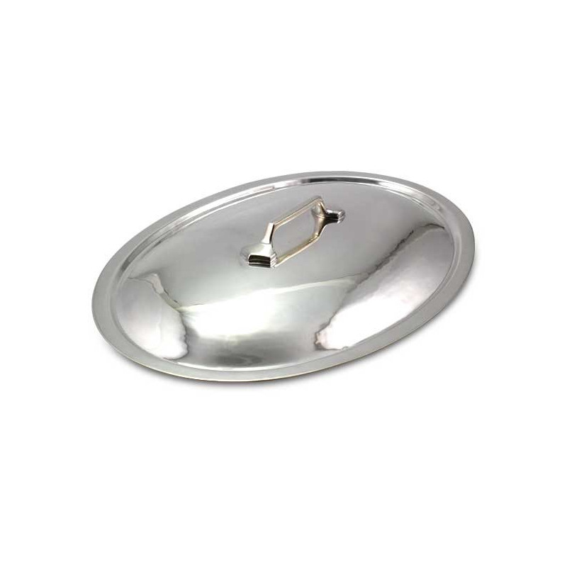 Tampa para Travessa Oval pequena Prata Apolo 40x30cm