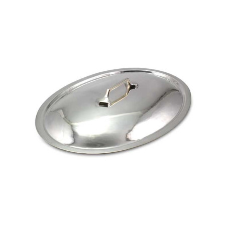 Tampa para Travessa Oval pequena Prata Apolo 40x30cm