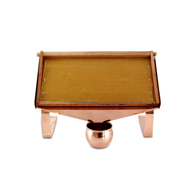 Suporte Favo Mel com Pote Cobre Apolo 47x30x29cm