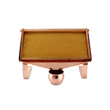 Suporte Favo Mel com Pote Cobre Apolo 47x30x29cm
