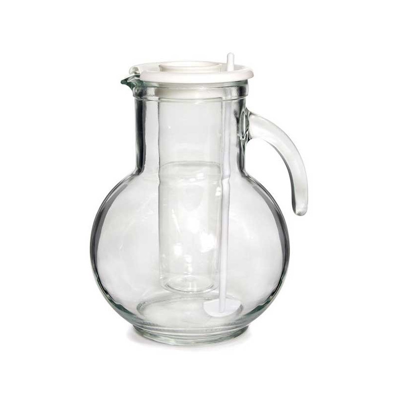 Jarra de Vidro Kufra com Tampa Branca 2,0L Bormioli