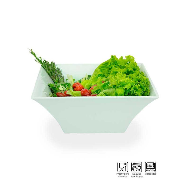 Pote Bowl Quadrado Melamina Profissional 30cm
