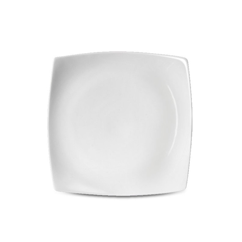 Prato Raso Square Porcelana Branca Germer 27cm