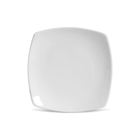 Prato Sobremesa Square Porcelana Branca Germer 21cm