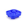 Forma de Gelo em Silicone Esférica 04 Cavidades Azul