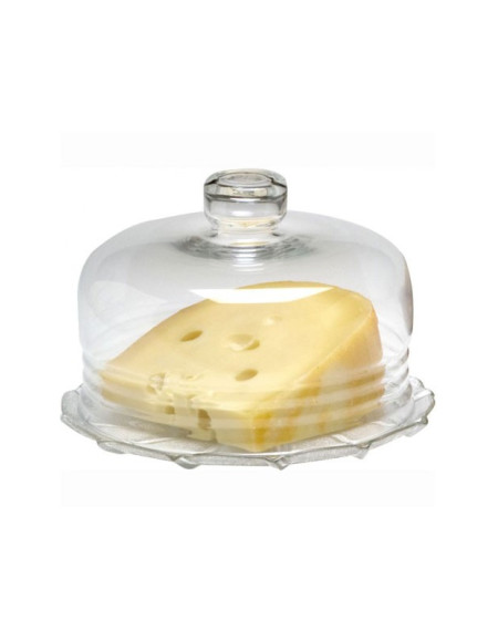 Queijeira de Vidro Transparente 11,5cm Loja Apolo