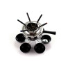 Aparelho de Fondue Carrossel Inox 18 pçs - preto