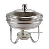 Rechaud Redondo Banho Maria com Cuba Porcelana Prata Apolo 4L