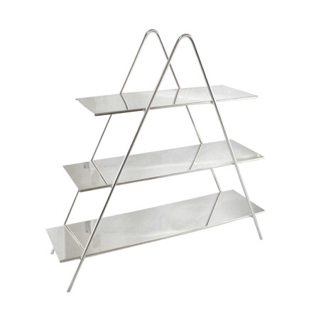 Expositor Triangular com 3 Bandejas - 70x23x70cm