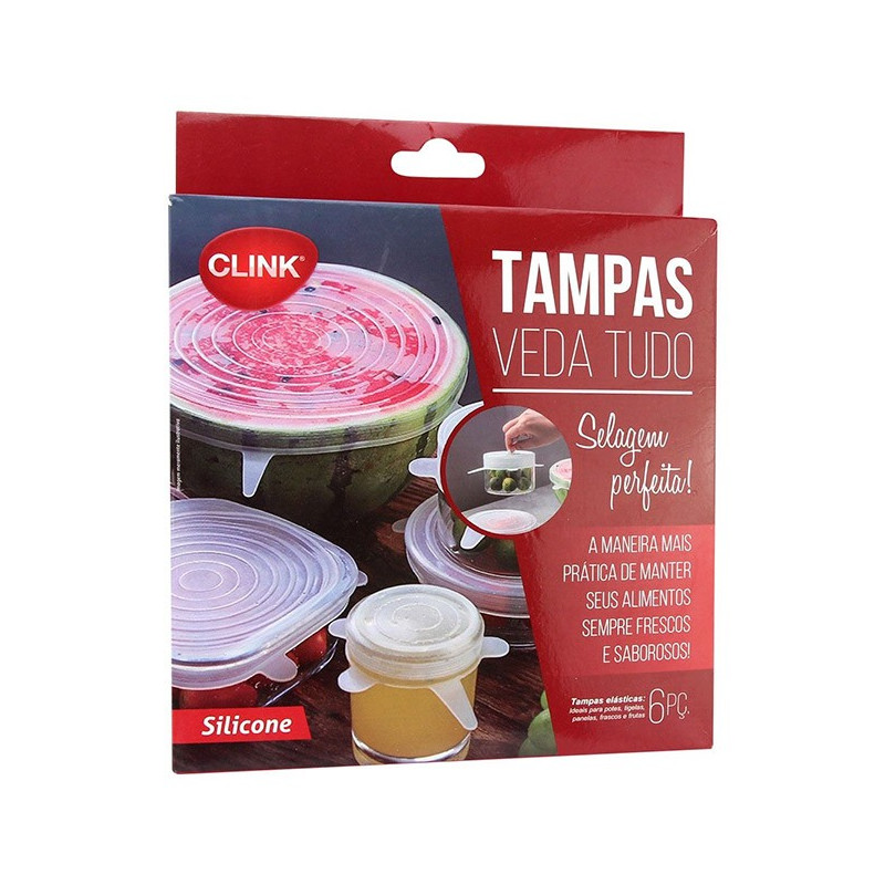 Jogo de Tampas Herméticas de Silicone