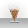 Taça Cônica Diagonal Ø15x18cm Alt. 640ml