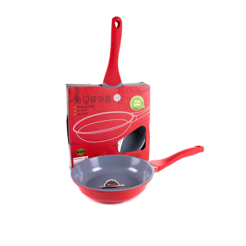 Frigideira Vermelha Cerâmica Ecolumi 28cm