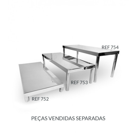 Mesa Expositora Retangular 50x20x13cm