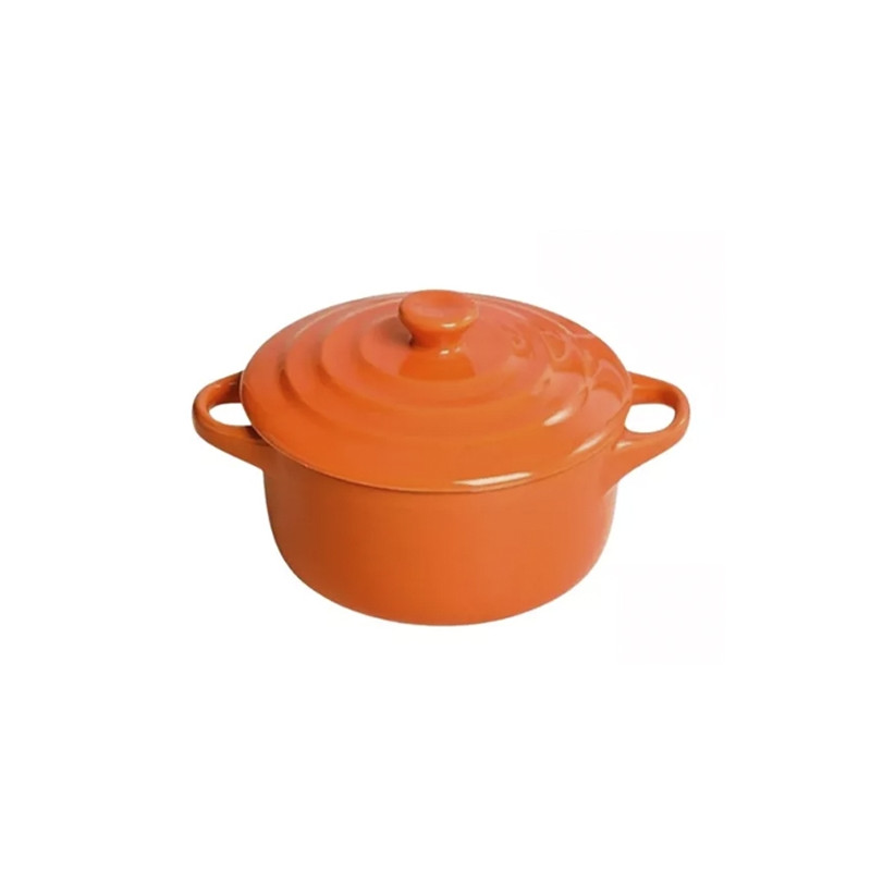Mini Caçarola com Tampa Consumé Laranja 200 ML