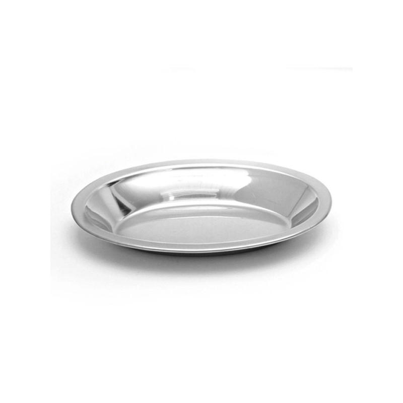 Travessa Oval Funda Aço Inox para Servir 24cm