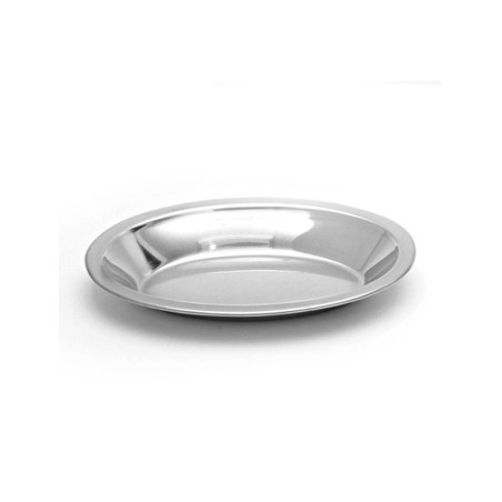 Travessa Oval Funda Aço Inox para Servir 24cm
