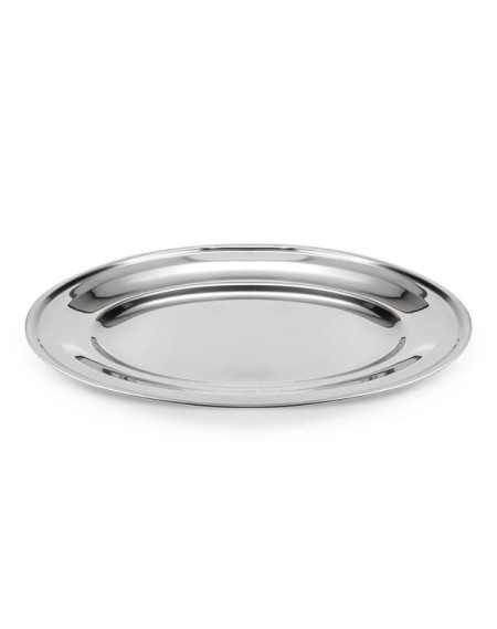 Travessa Oval Rasa Aço Inox 55 cm