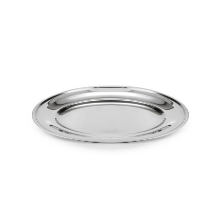 Travessa Oval Rasa Aço Inox 55 cm