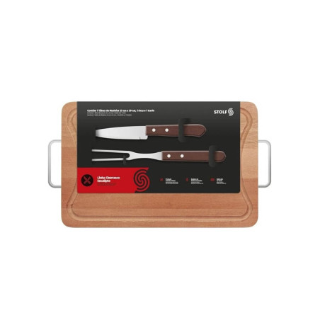 Kit Churrasco Tábua com Garfo e Faca