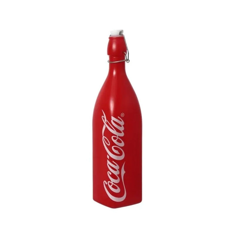 Garrafa de Vidro Coca Cola Vermelha Hermetica 1 Lt