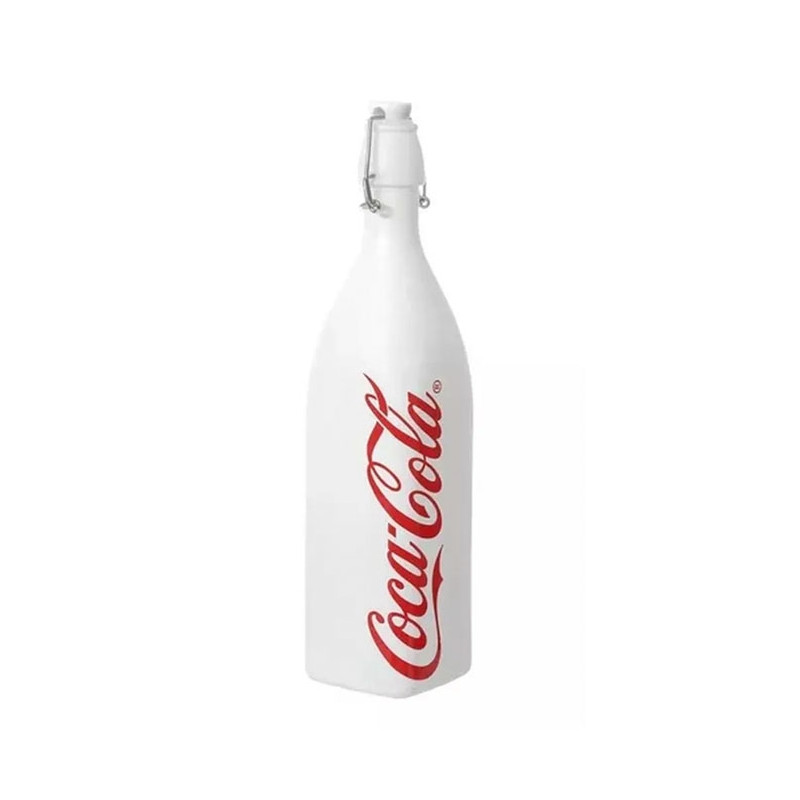Garrafa de Vidro Coca Cola Branca Hermetica 1 Lt